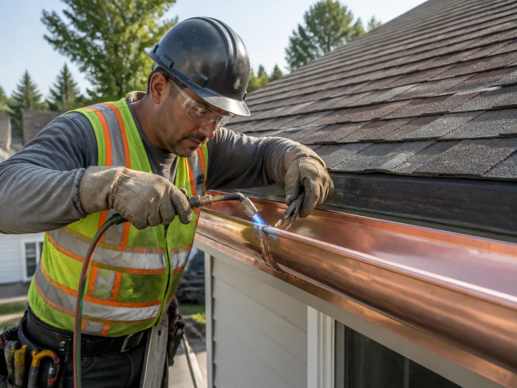 Copper Gutter Installation