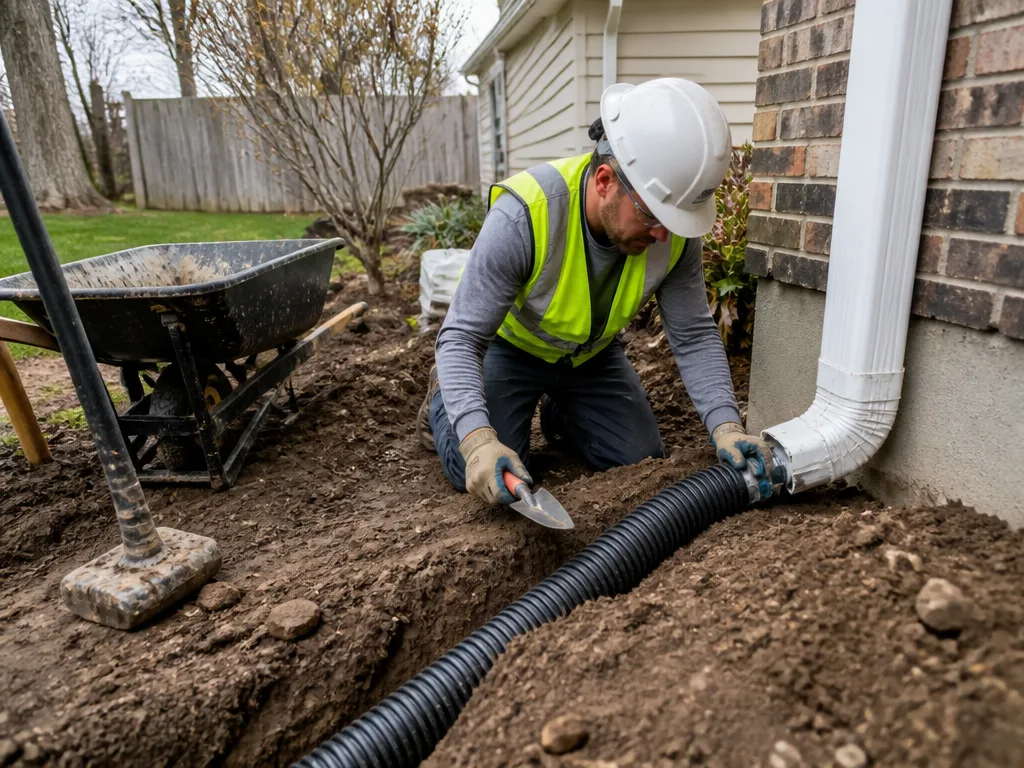 French Drain Tie-In
